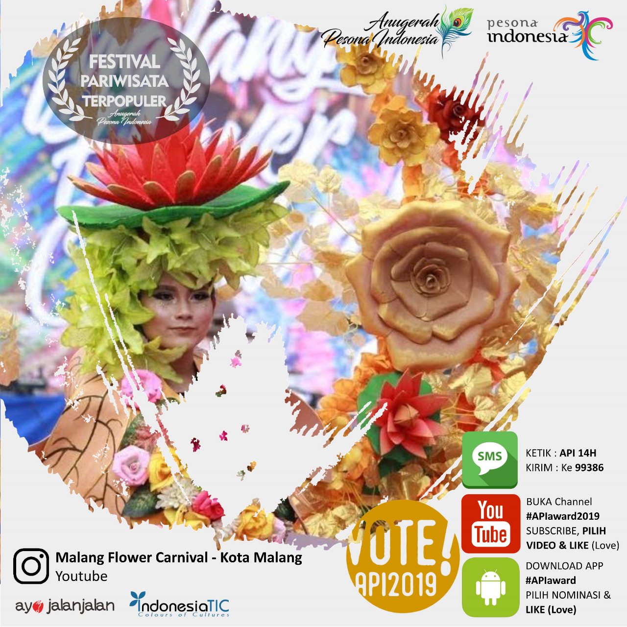 Dukung Event Malang Flower Carnival dalam Anugerah Pesona Indonesia 2019