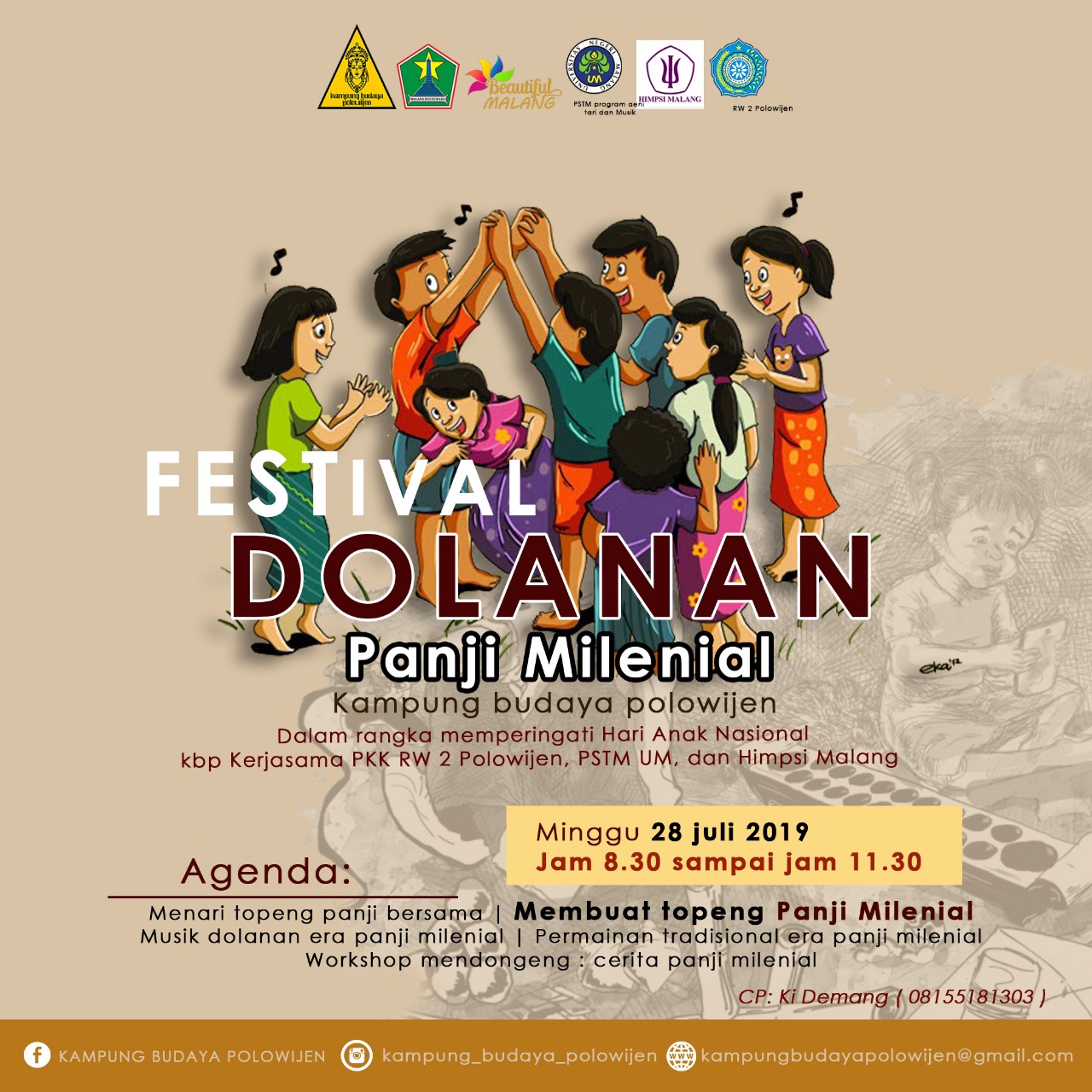 Festival Dolanan Panji Milennial / Kampung Budaya Polowijen / 28 Juli 2019