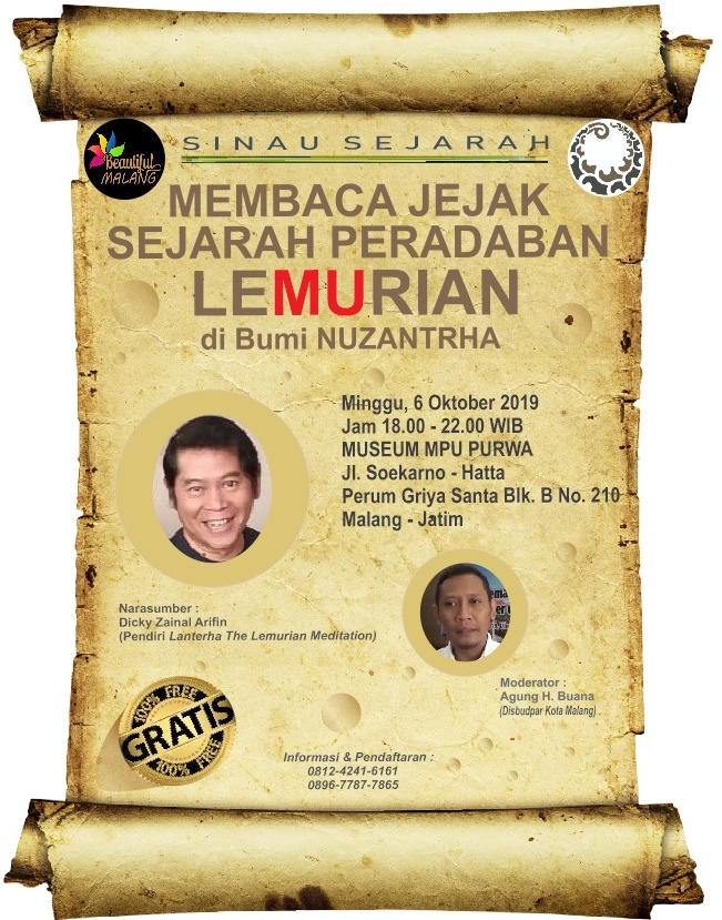 Sinau Sejarah – Membaca Jejak Sejarah Peradaban Lemurian di Bumi Nuzantrha / Museum Mpu Purwa / 6 Oktober 2019