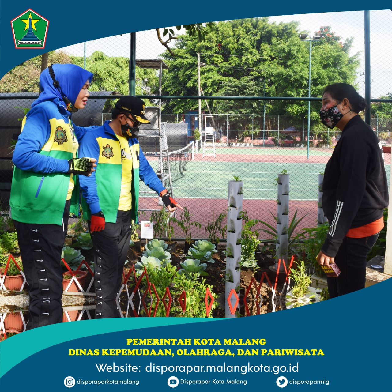 Kunjungan Lokasi Urban Farming di lingkungan Stadion Gajayana Kota Malang