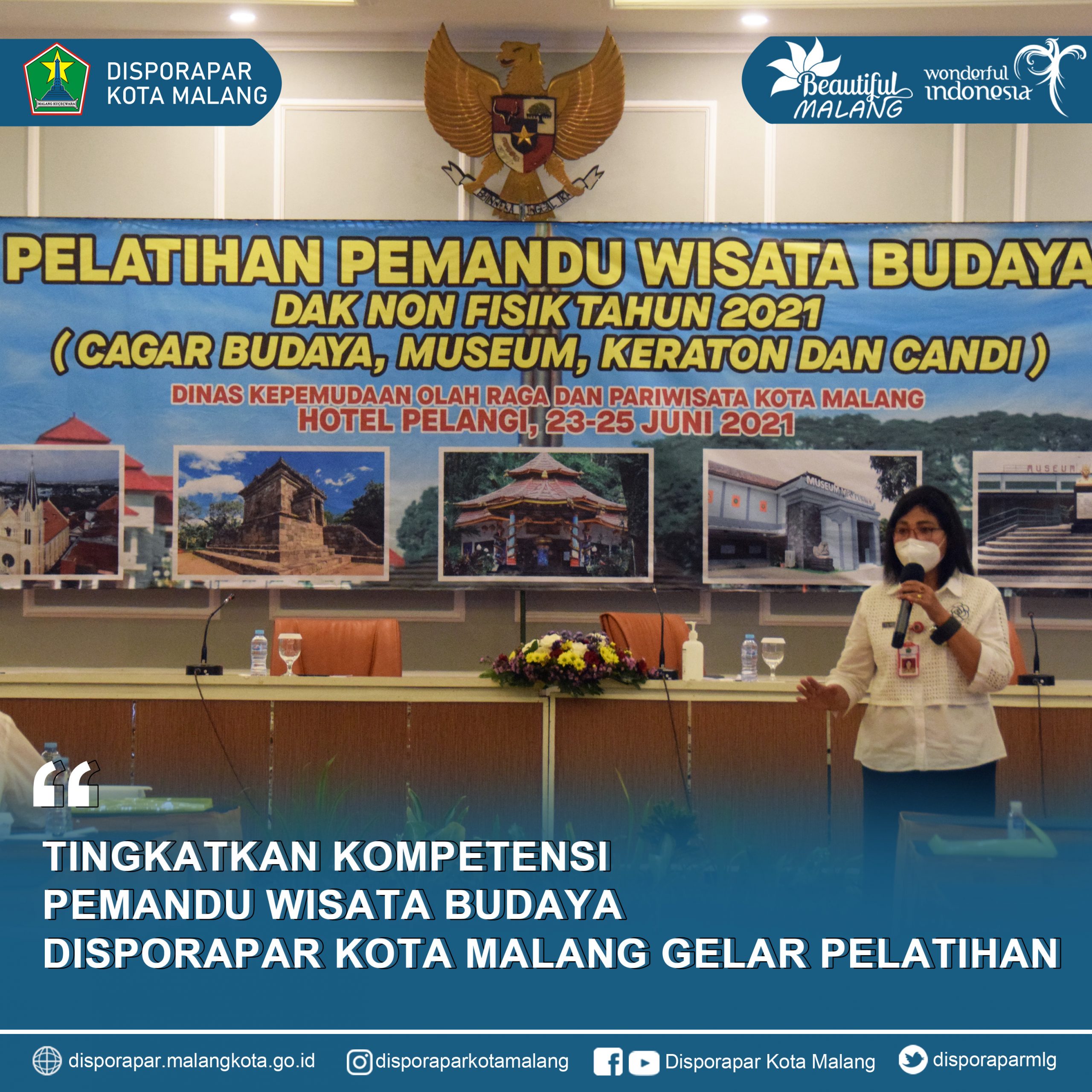 Perkuat SDM Pemandu Wisata Buatan, Disporapar Kota Malang Gelar Pelatihan