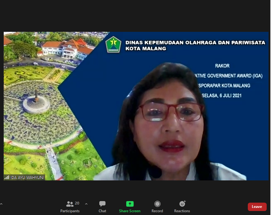 Rakor Secara Virtual Terkait Refocusing Anggaran Tahun 2021