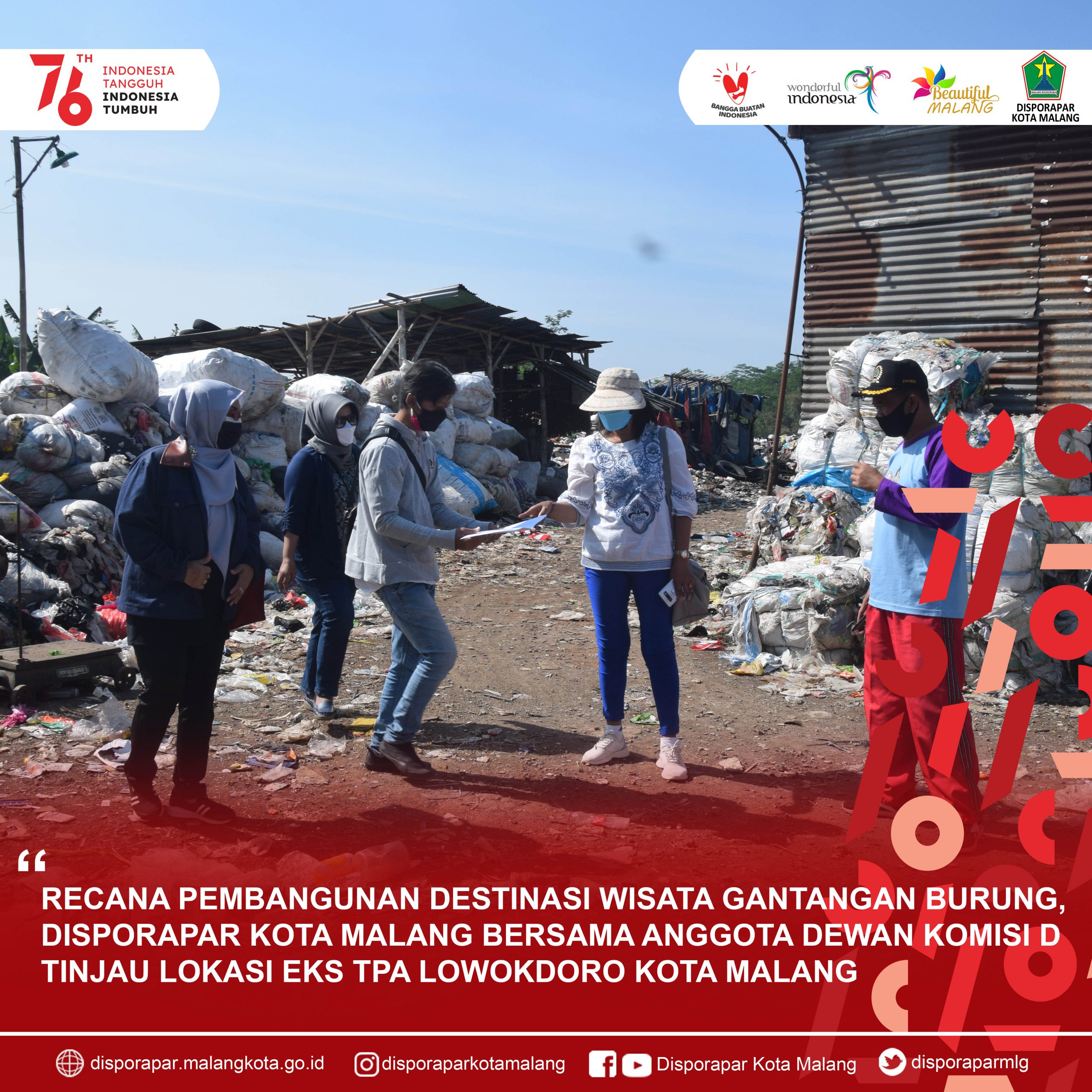 Kadisporapar Bersama Komisi D DPRD Kota Malang Tinjau Eks. TPA Lowokdoro