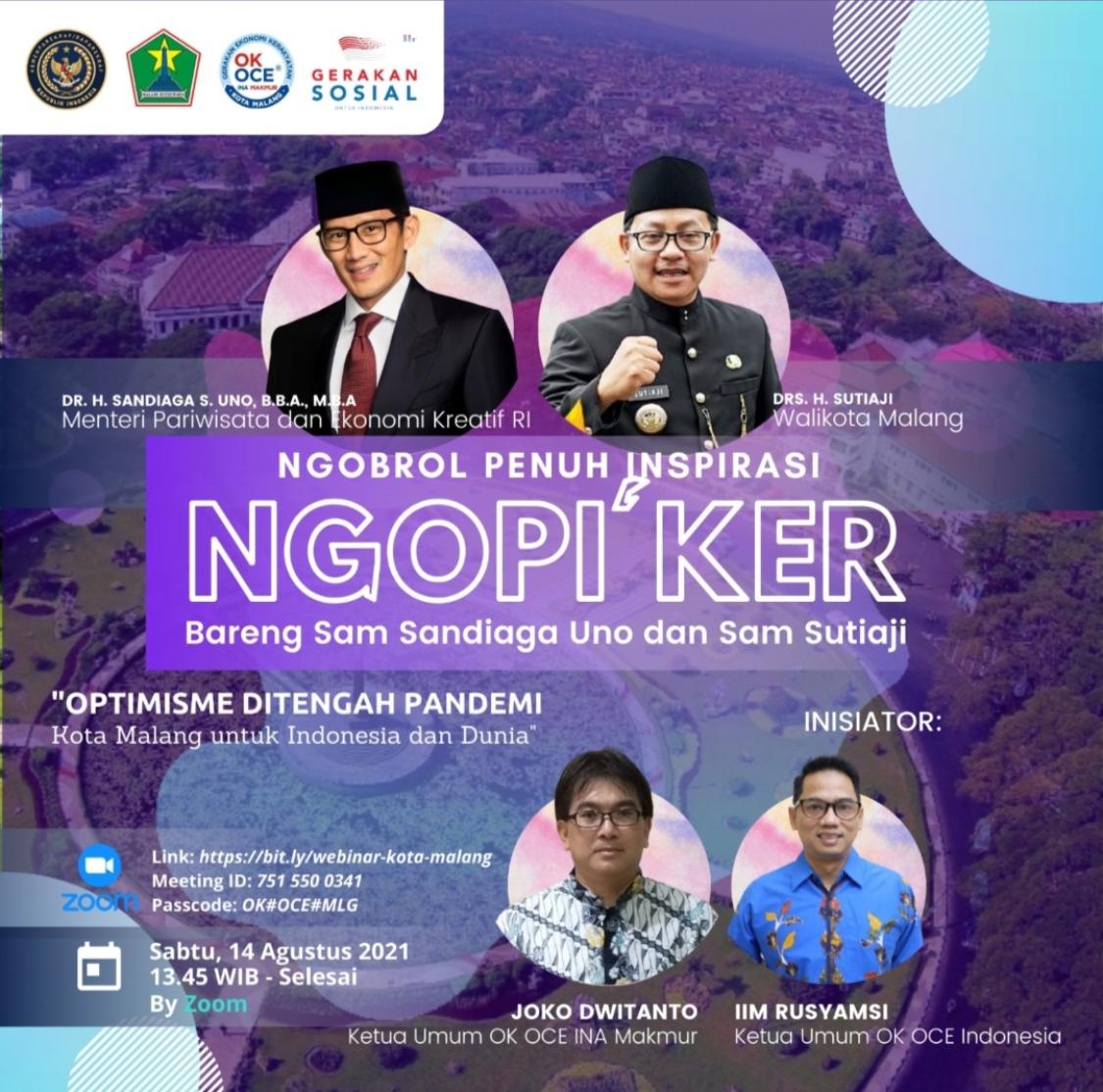 Ngopi ker “Ngobrol Penuh Inspirasi” Bareng Sam Sutiaji dan Sam Sandiaga Uno