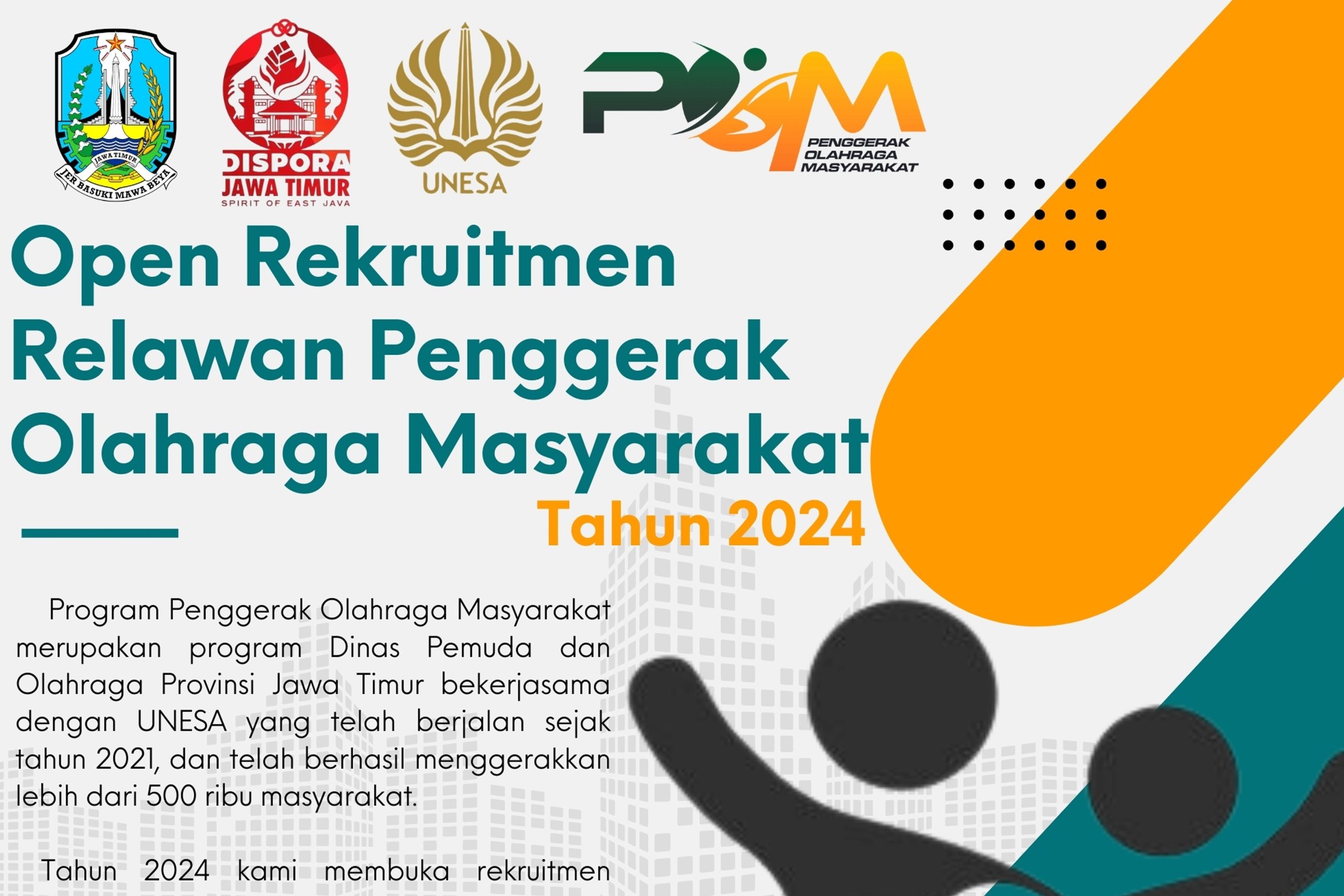 Rekruitmen Relawan POM (Penggerak Olahraga Masyarakat) Tahun 2024